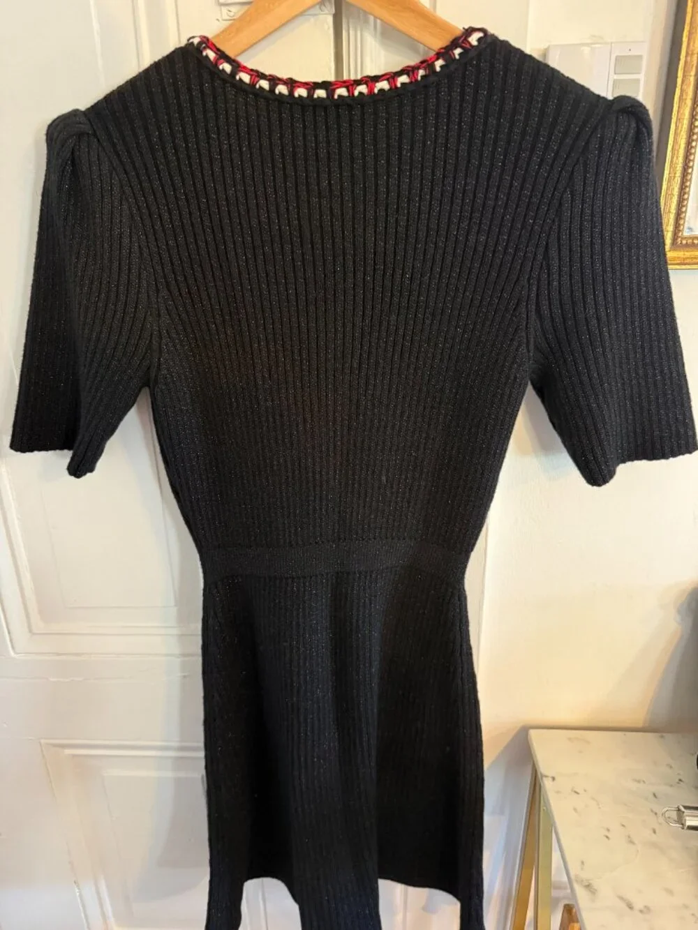 Ribbed Cotton-Blend Knitted Mini Dress